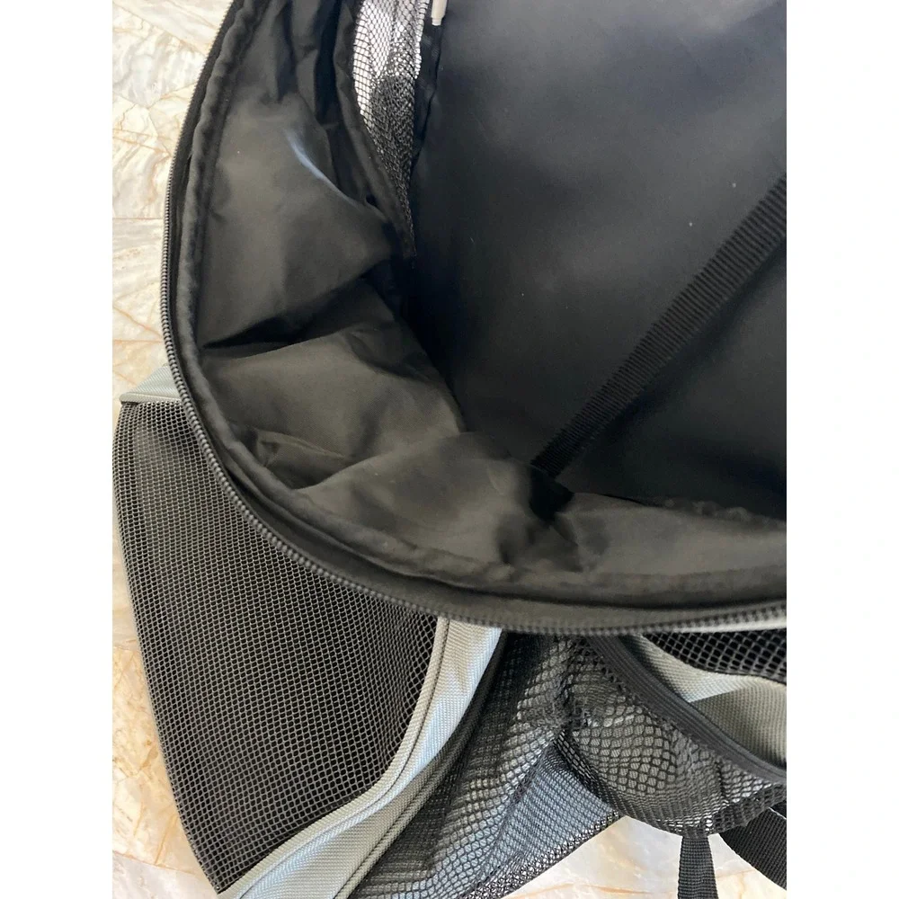 PetAmi Deluxe Pet Carrier Backpack Gray Black Ventilated Small Dog Cat Travel